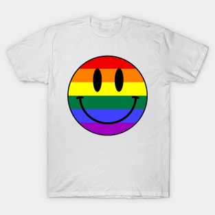 Rainbow smiley face T-Shirt